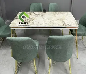 Best Design Modern Luxury Marble Dining Table/ Restaurant 6 Seaters