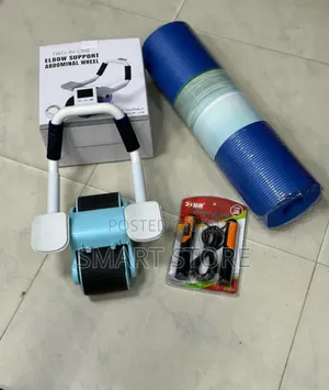 Fitness Combination 2 Ab Rebound Roller, Yoga Mat Counting Jump Rope