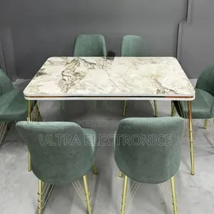 Best Design Modern Luxury Marble Dining Table/ Restaurant 6 Seaters