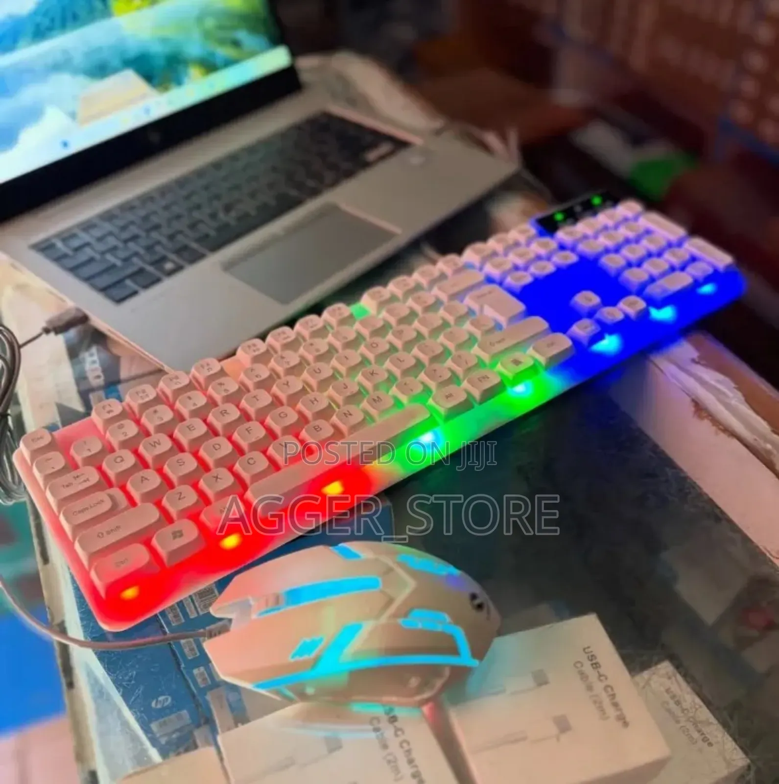 Gtx350 Colorful Led Gaming Mouse and Keyboard Combo
