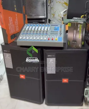 Full Set of JBL Powerful Mid Speakers 15inch Mixer 8channel and Mic