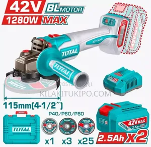 Total Cordless Angle Grinder Power: Max 1280w 42v/Max