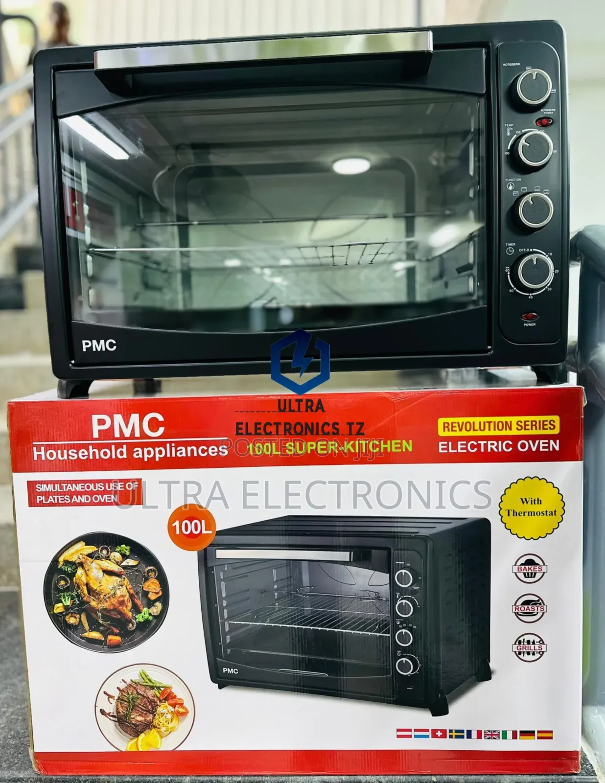 PMC Multifunction Oven 100l With Thermostat Bake, Roasts, Grills 2800w