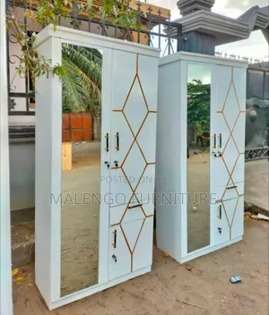 Two Wardrobe, White in Colour Full Mirror