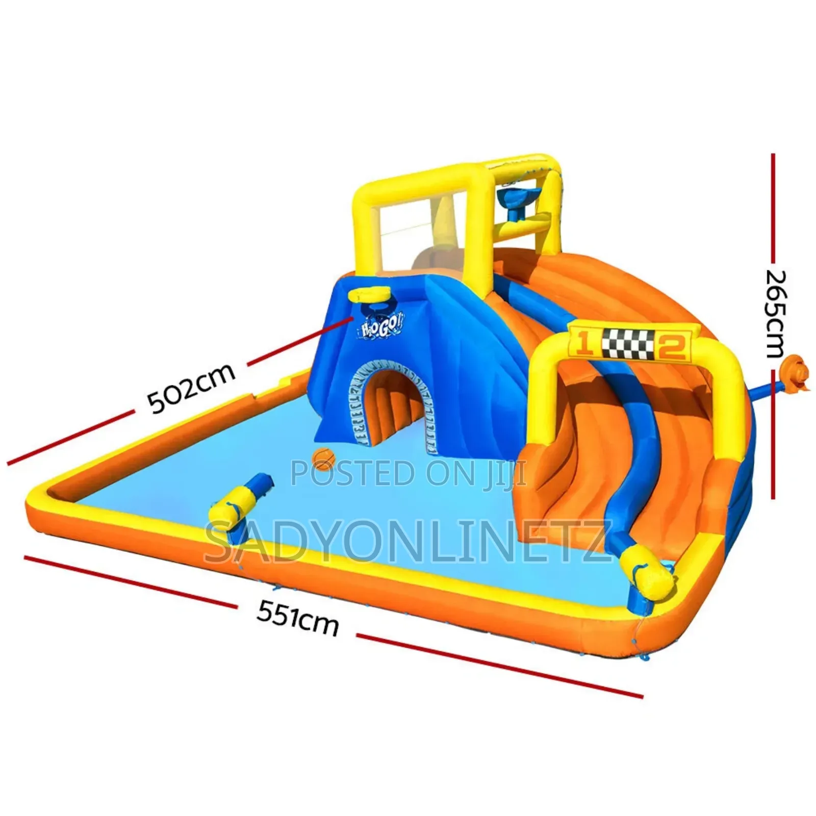 Inflatable Water Slide Jumping Castle Double Slide for Pool Playground