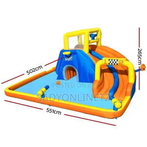 Inflatable Water Slide Jumping Castle Double Slide for Pool Playground