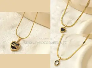 Heart Gold Pendant Chain Stainless Steel