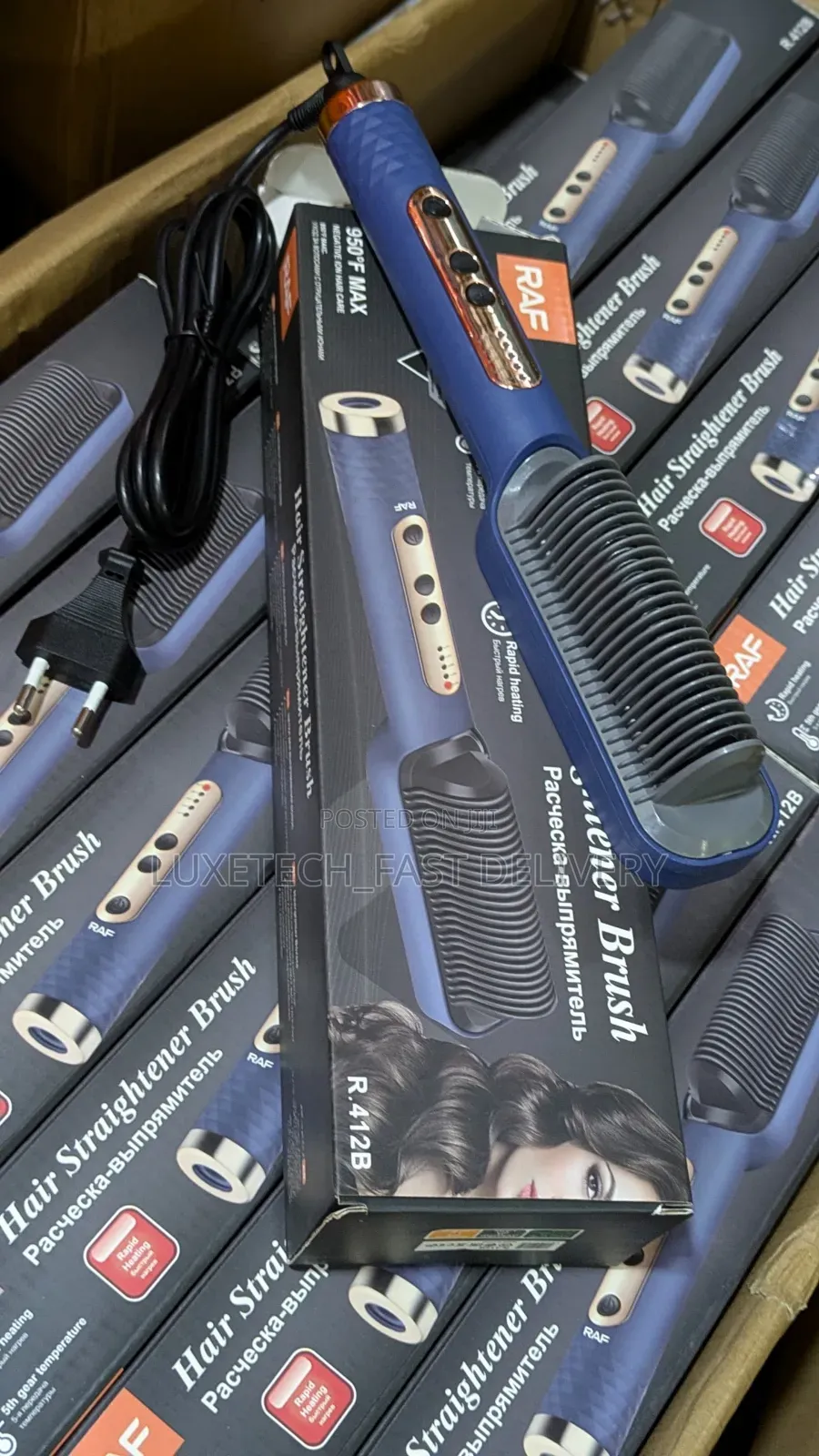 Raf Hair Straightener Brush R.412b