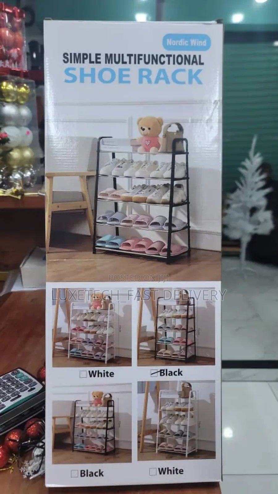4-Tier Shoe Rack Freestanding Organizer