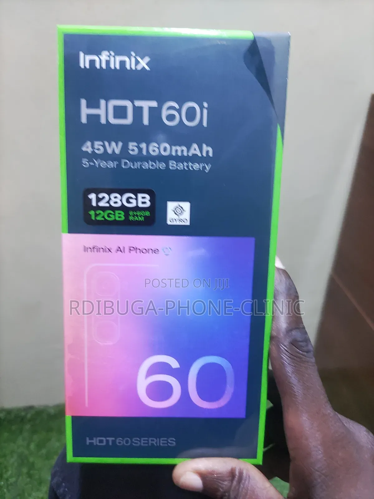 New Infinix Hot 60i 128 GB Black