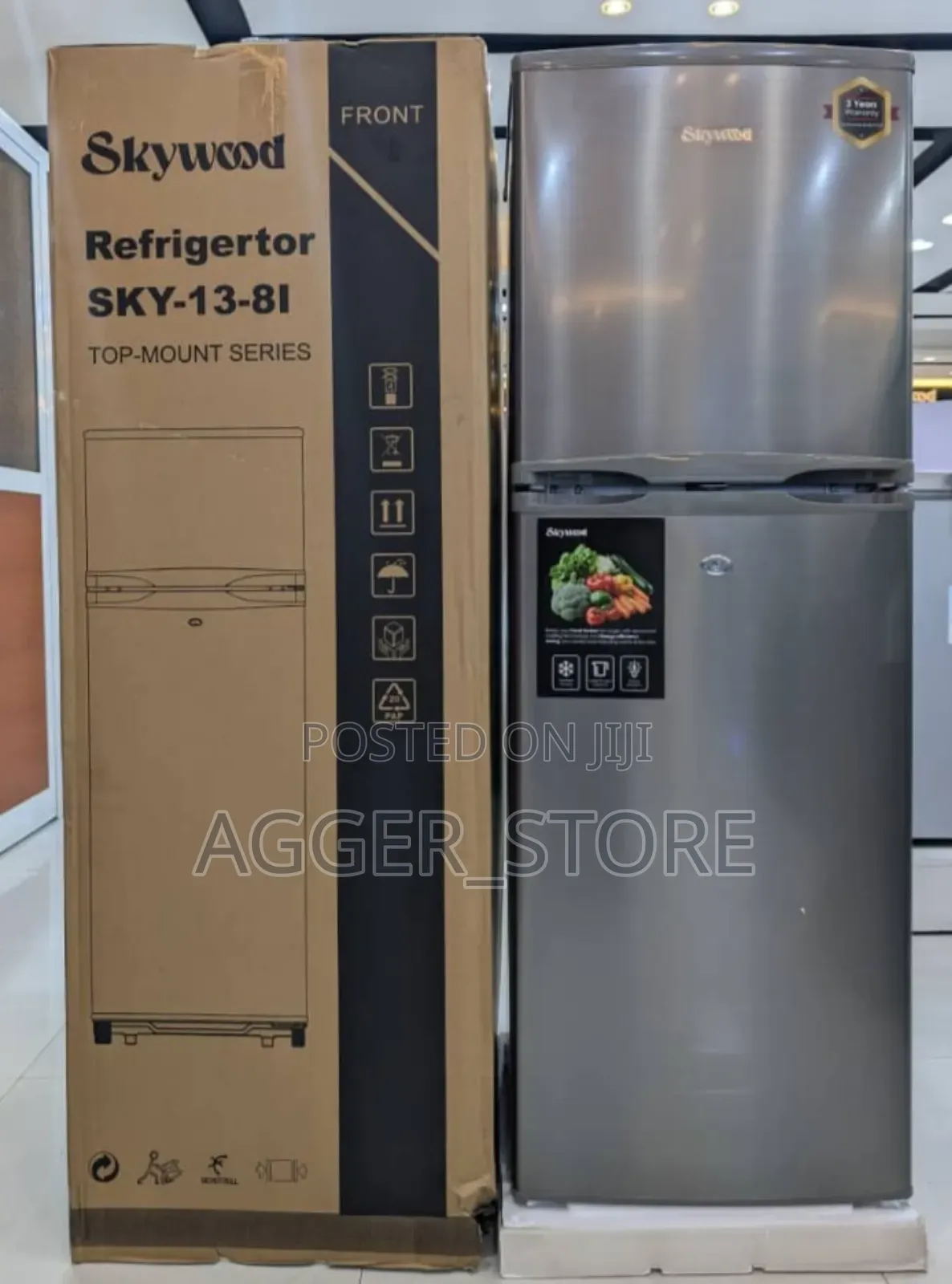 Skywood Fridge
Model: Sky 13-8w (Extra Large)
 158litres