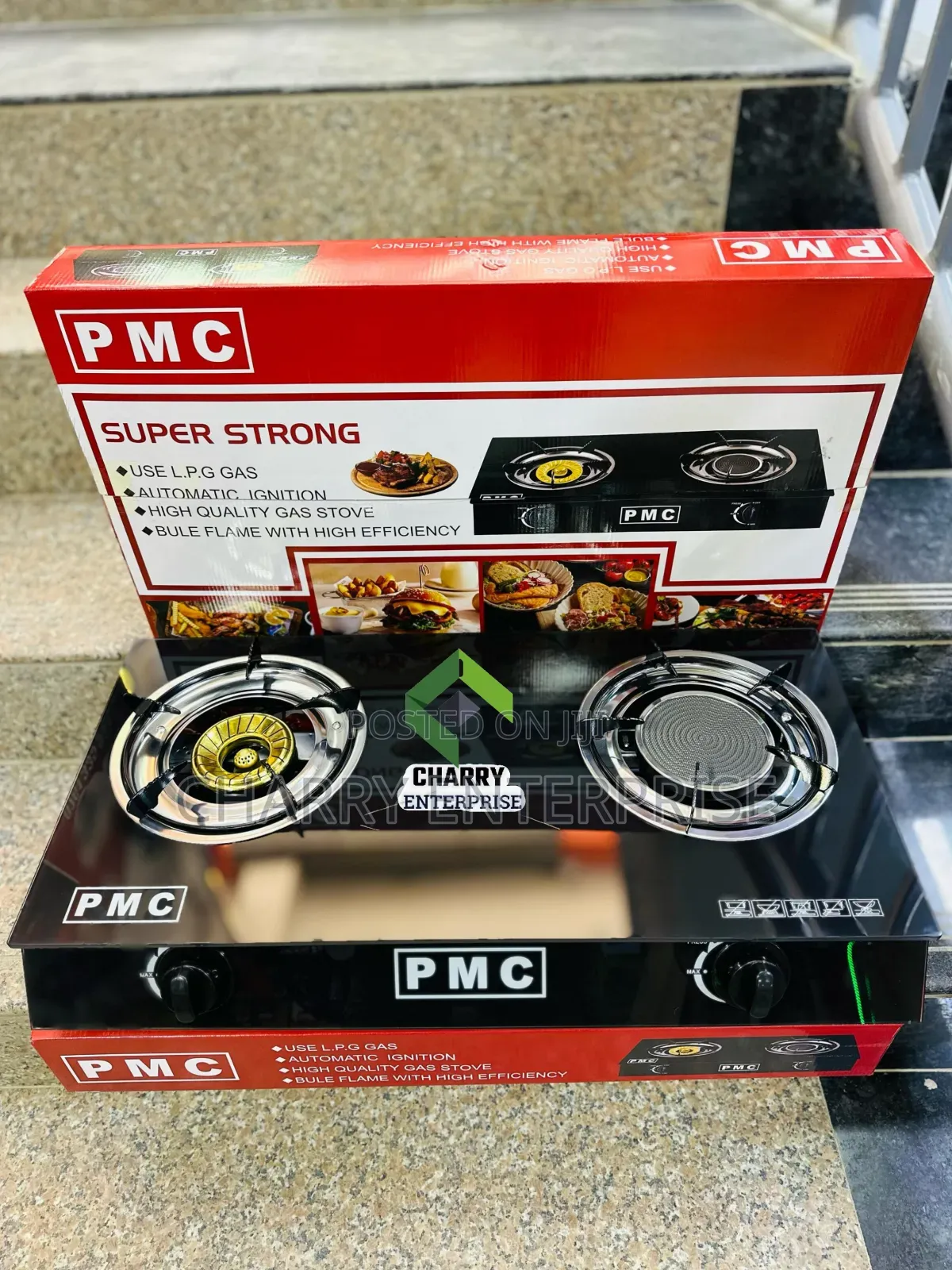 Super Strong PMC Gas Cooker/ Gas Stove 2 Plates Auto Ignition