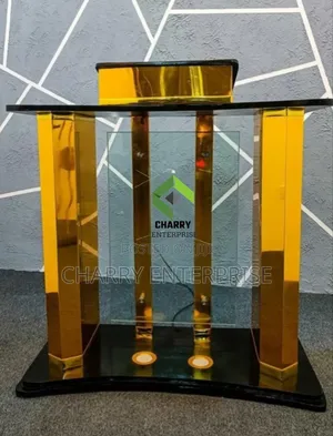 Golden Classic Altar Mimbari Podium Ya Kisasa for Presentation Speech