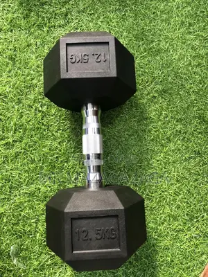 Hexagon Rubber Dumbbells 12.5kg