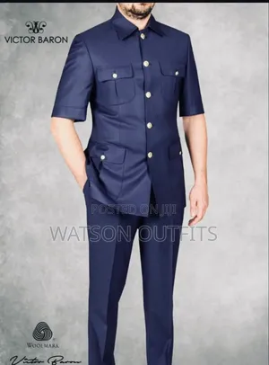 Safari Suits or Suti Za Kaunda Za Short Sleeve Original Na Mpya