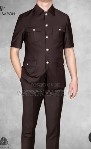Safari Suits or Suti Za Kaunda Za Short Sleeve Original Na Mpya