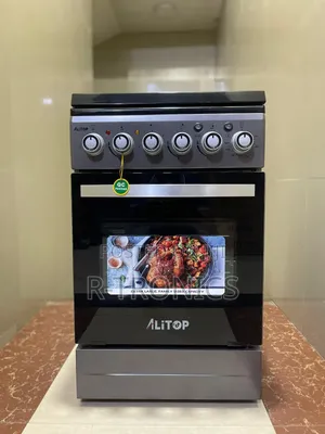 Alitop Standing Cooker 50x50cm, 3 Gas + 1electric Plate, Electric Oven
