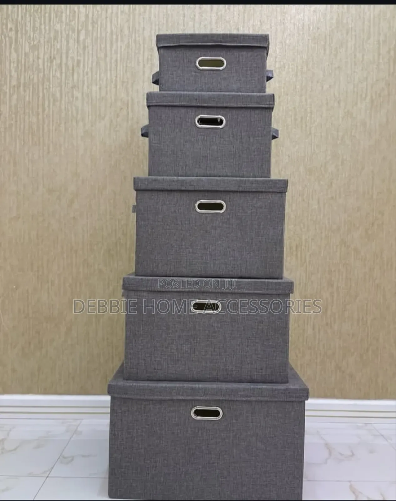 Foldable Canvas Storage Boxes(5pcs Set)
