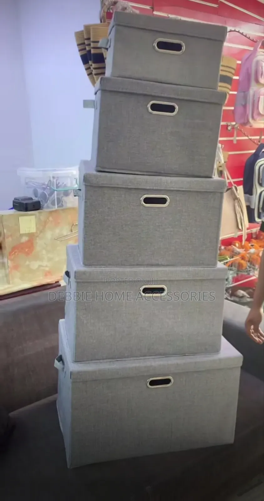 Foldable Canvas Storage Boxes(5pcs Set)