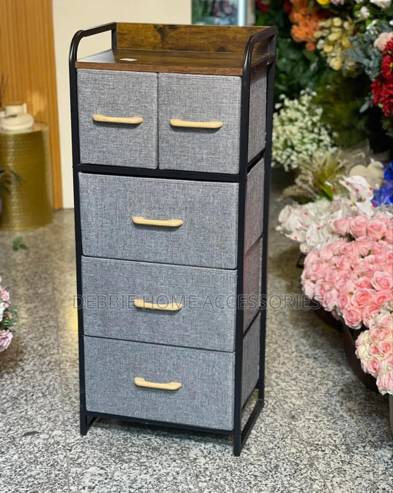 4-Drawer Fabric Dresser Storage