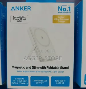Anker Magnetic,Stand Maggo Power Bank (5,000mah, 7.5w, Stand) 5,000mah