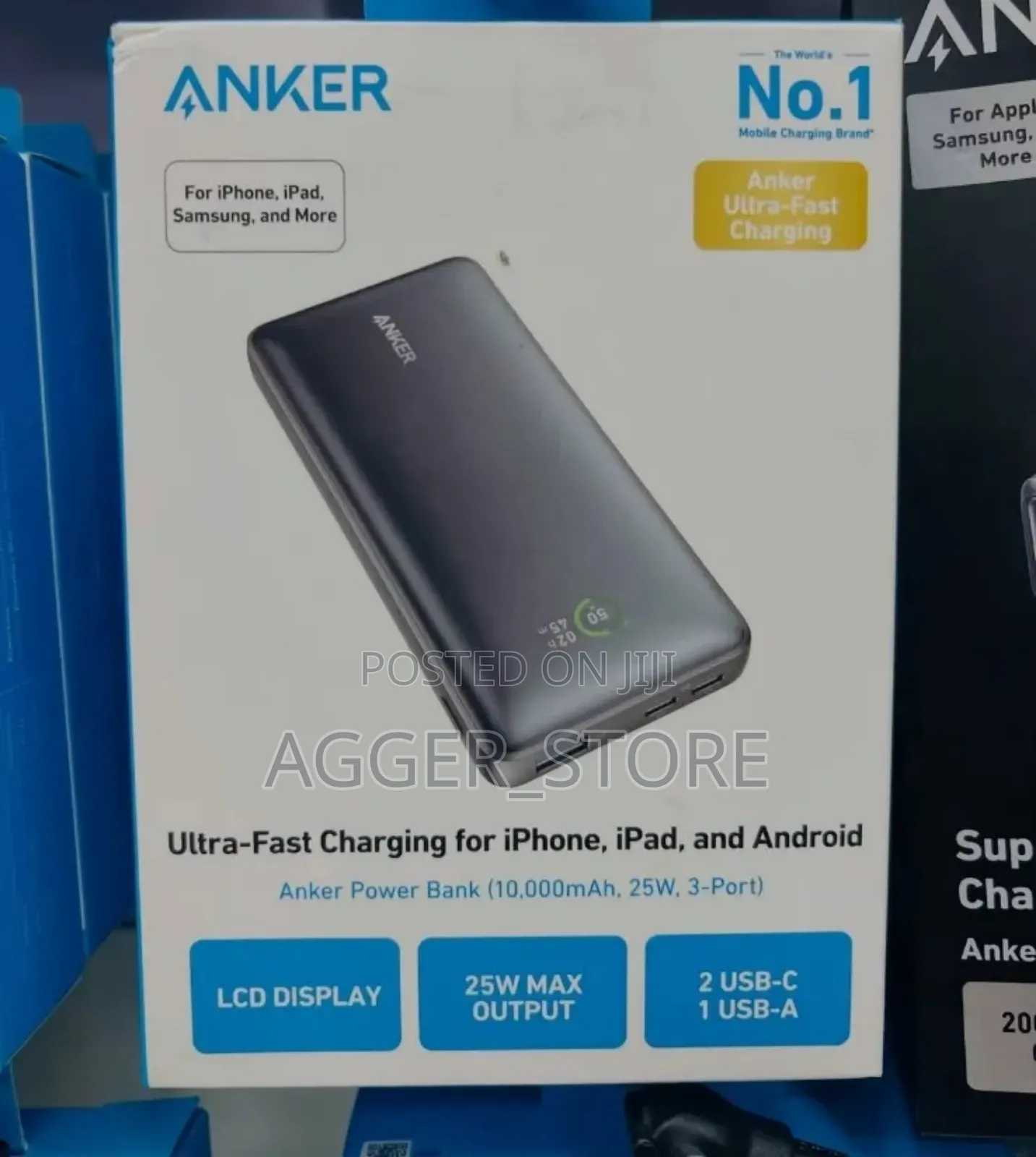 Anker Power Bank (10,000mah, 25w, 3-Port)