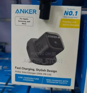 Fast Charging, Stylish Design Anker Zolo Charger (20w, Pd 3.0)