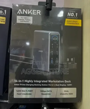 Anker Prime Charging Docking Station (14-in-1, Dual Display, 160w)