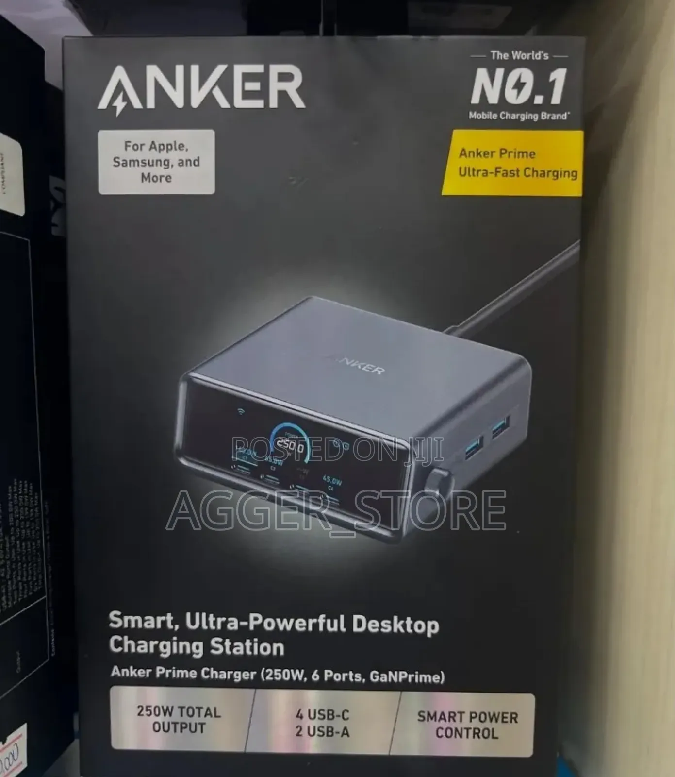 Anker Charger 250w 6 Port Ganprime,Powerful Desktop Charging Station