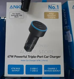 Anker 52w Dual-Port High Speed Car Charger (52.5w, 2 Ports)