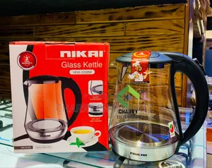 Original Nikai Glass Electric Kettle Model: 323g Power 1850-2200w 1.7l