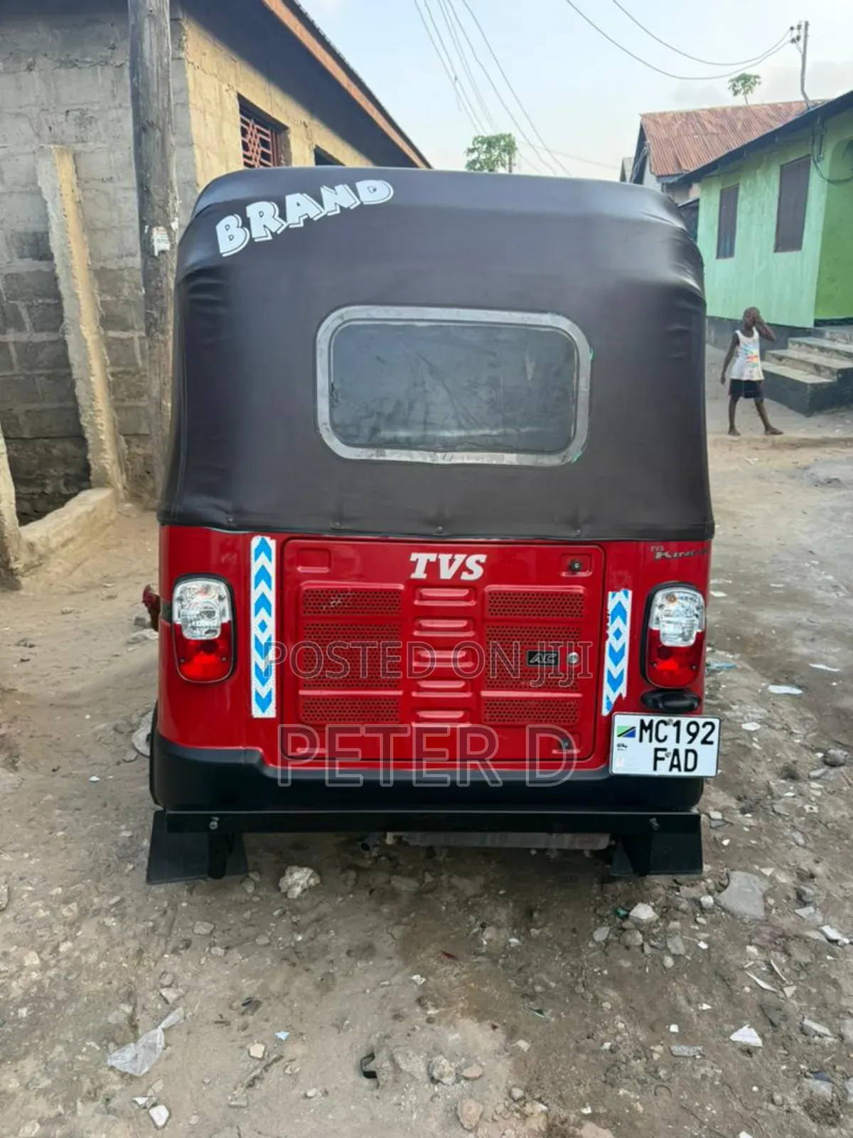 New TVS King Deluxe Plus iTouch Start 2025 Red