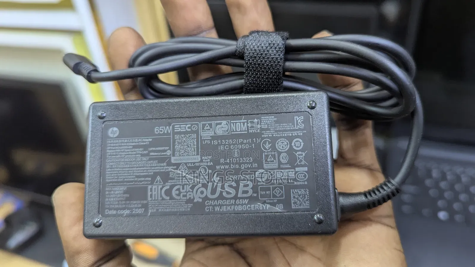 65w Usb-C Laptop Ac Power Adapter Charger (Usb Type-C Tip)