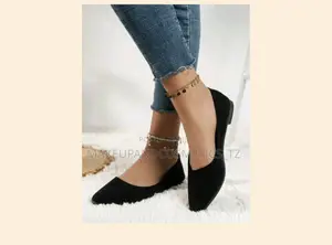 Women’S Black Suede Flat Shoes Size 6 Uk