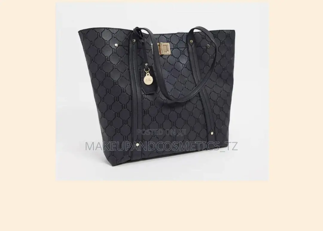 River Island Embossed Detail Shopper Bag In Black