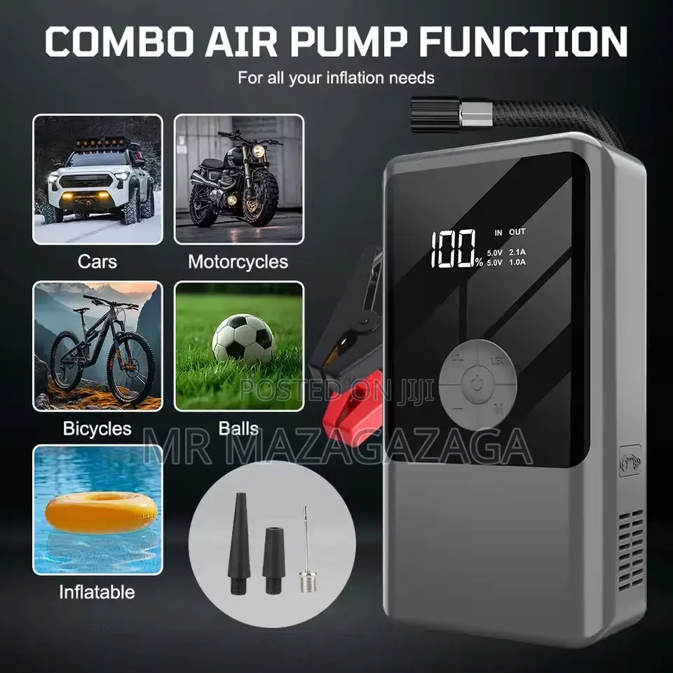 3 in 1-Emergency Portable Car Jumpstater Air Compressor