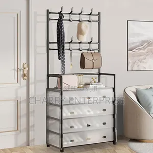 Perfect Design Dust Proof Shoe Rack Organizer, Coat Hanger and Hooks