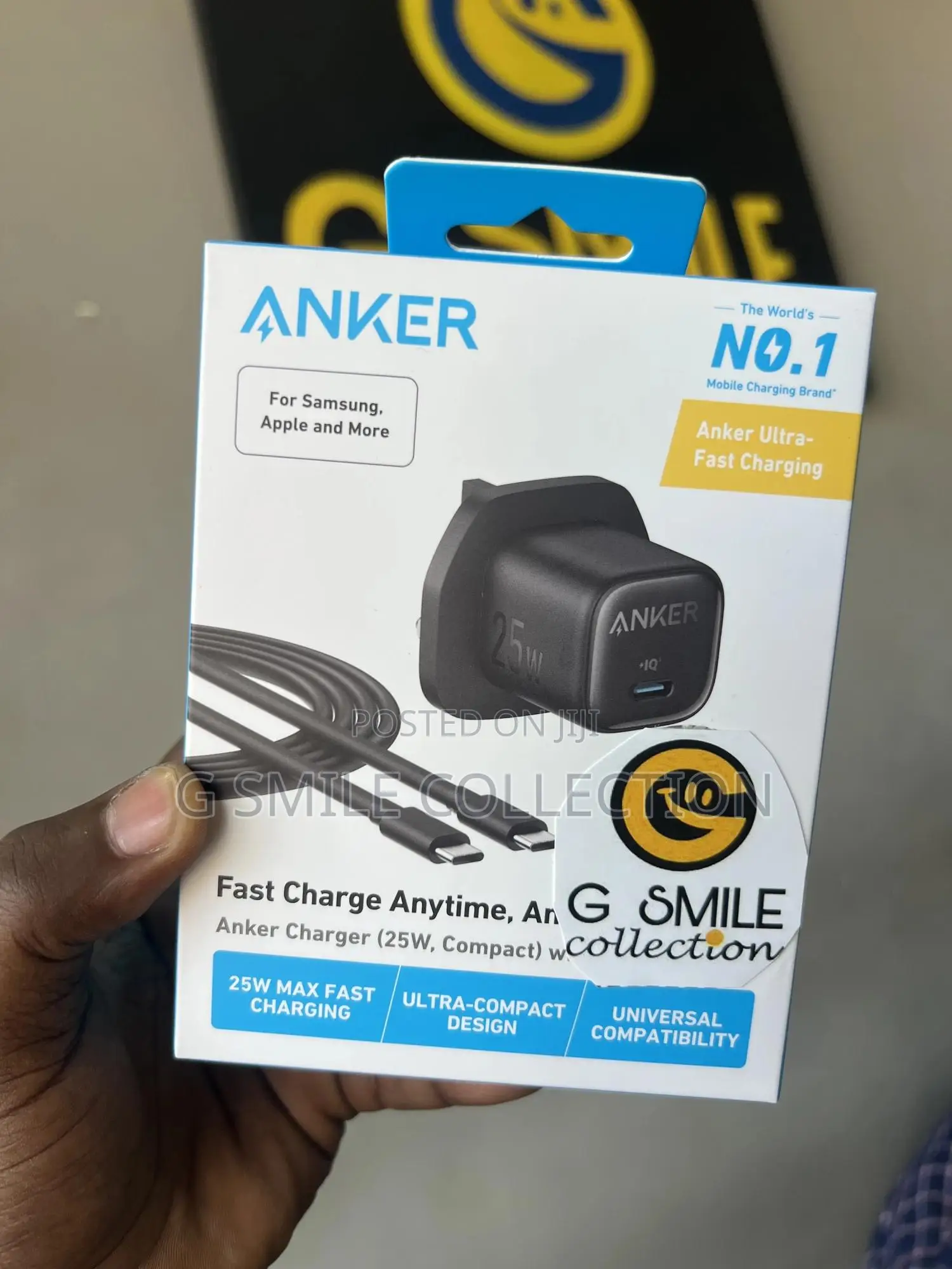 Anker Charger (25w, Compact) With Usb-C Cable