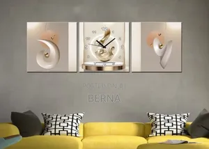 Modern 3-Piece Wall Art Clock Set
