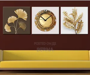 Modern 3-Piece Wall Art Clock Set