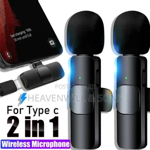 2-in-1 Wireless Mic for iPhone Android – Noise Cancelling