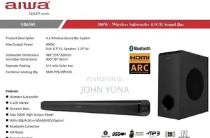 Aiwa Sound Bar Model Sb6505 300w