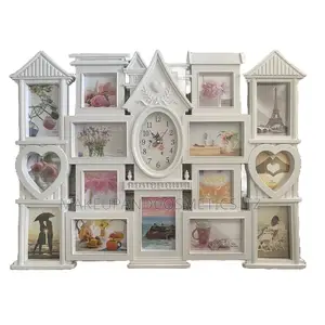 15 Picture Photo Frame With Clock