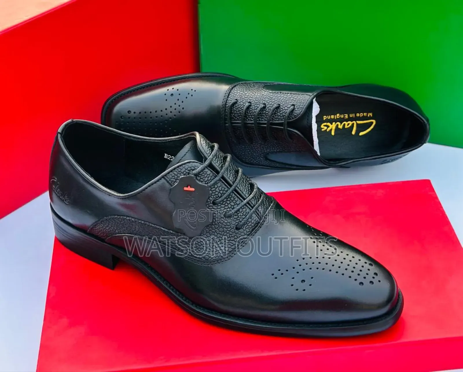 Men's Leather Shoes or Viatu Official and Classic Vya Clarks