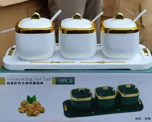 Spice Storage
3-Piece Seasoning Jar Set for Coffee, Sugar, Spices Etc