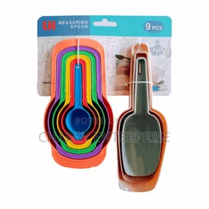 9 Plastic, Colorful Measuring Cups and Scoops Made From Food Grade