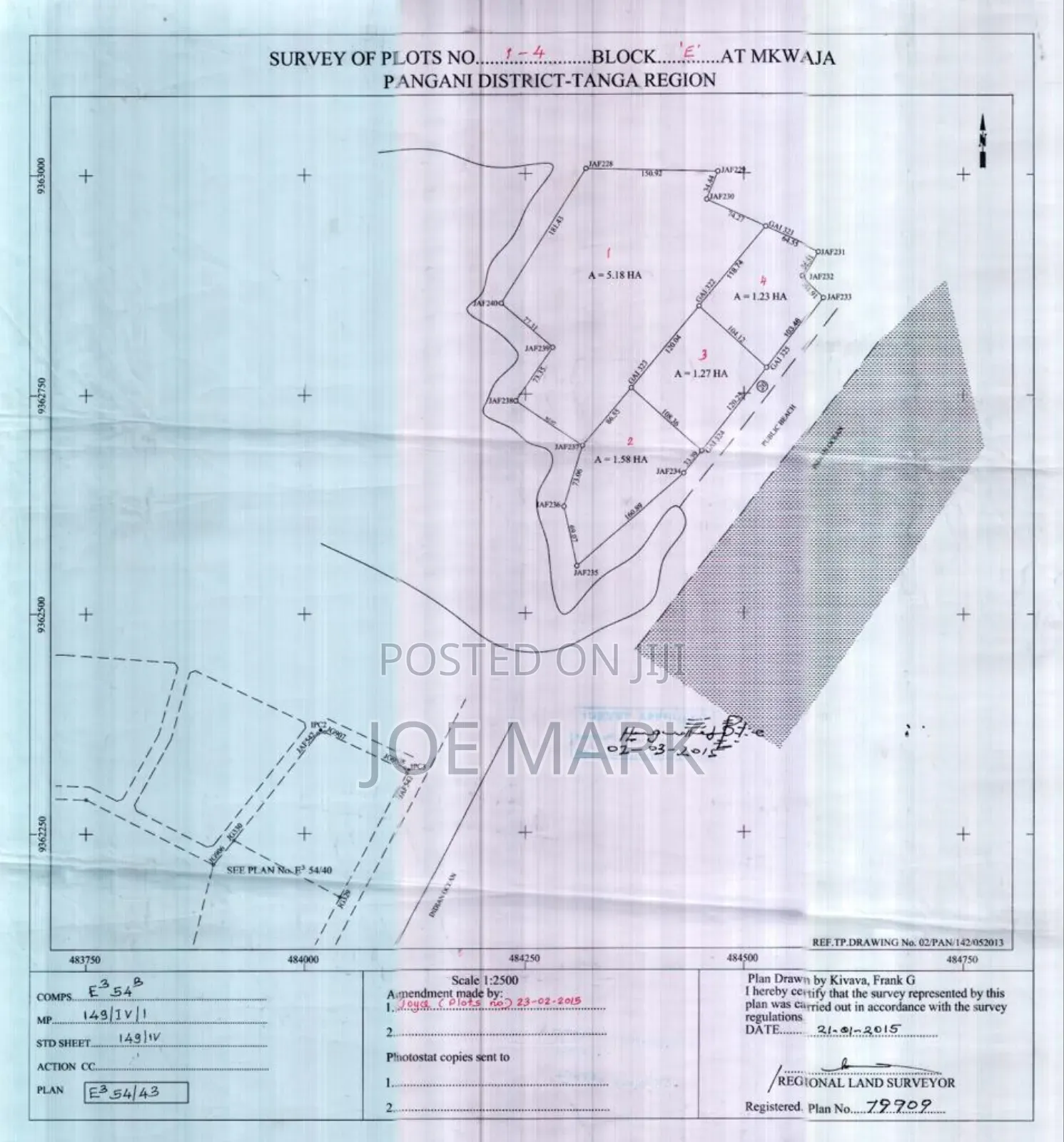 Beach Plot for Sale at Pangani