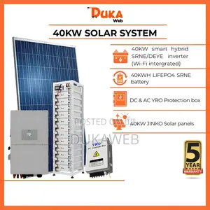 40kw Complete Solar System – 40kwh Battery