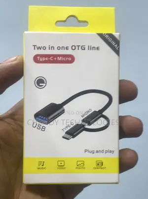 2 in 1 Usb Otg Adapter Cable With Type-C and Micro Usb Connectors.