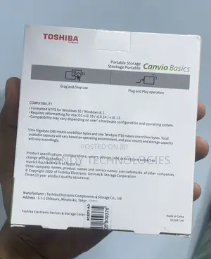 Toshiba Canvio Basics 500 Gb Portable External Hard Drive.